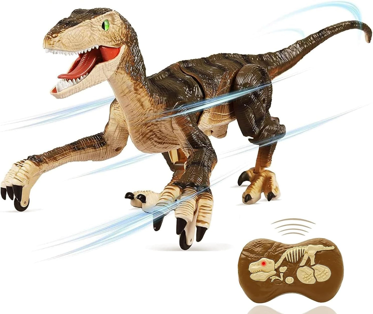 VELOCIRAPTOR ULTRA REALISTA - Dinosaurio a control remoto que camina y expulsa vapor 🦖🔥