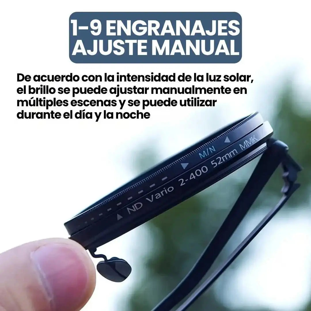 GAFAS DE SOL CON 9 AJUSTES DE LENTE DIFERENTES - Calidad de visión ultra HD 👁️🗨️