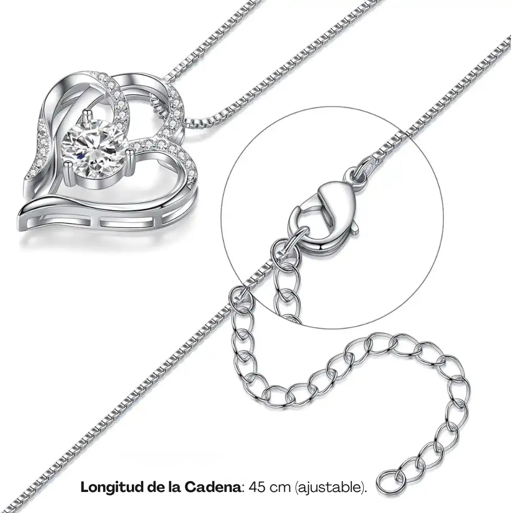 The Love Vault™ | Set Collar Corazón + Caja Rosa Roja 🌹 - El Regalo que Enamora a Primera Vista ❤️✨