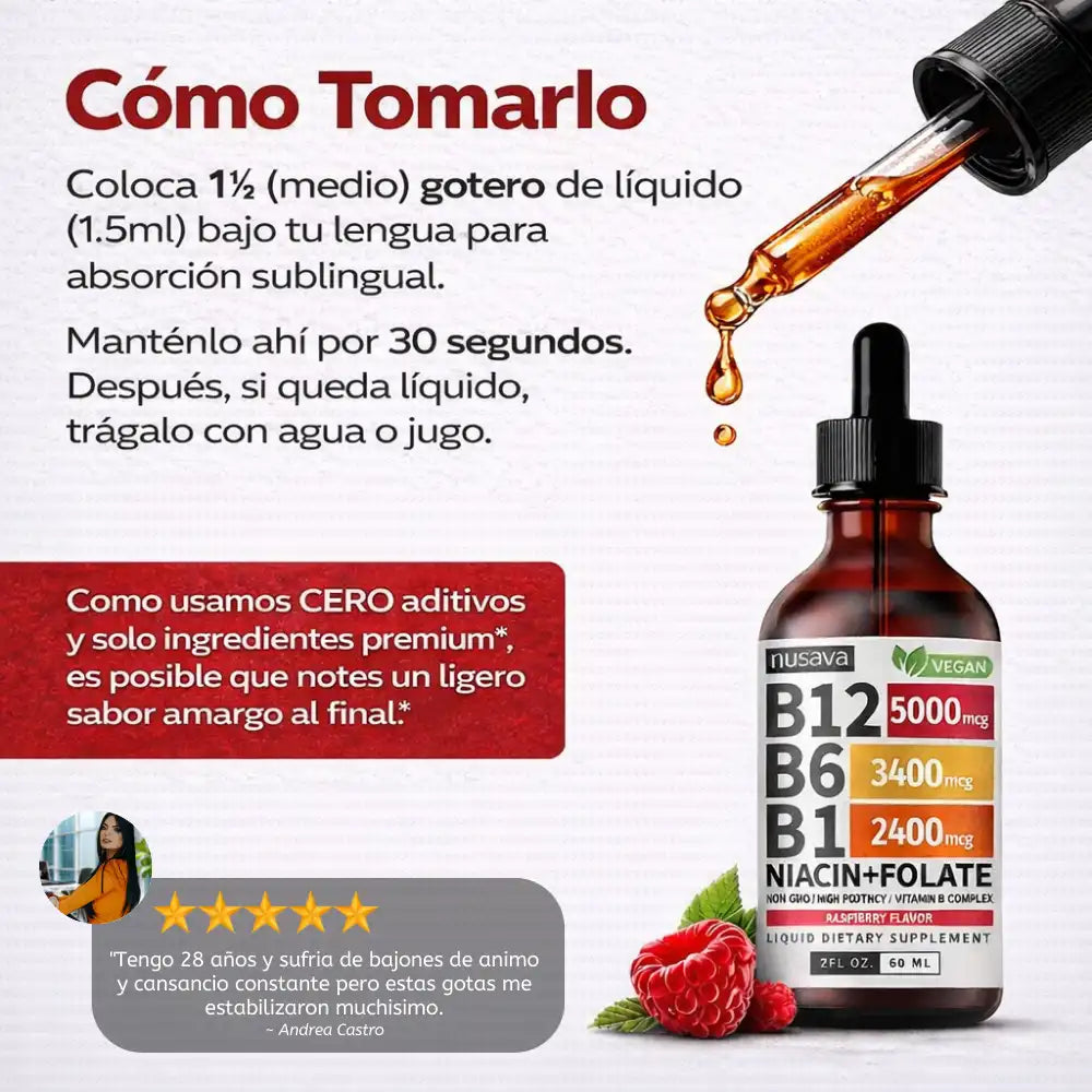 COMPLEX® | Vitamina B12 (5 en 1) energía, apoyo cerebral y cardíaco 💪🏻💥