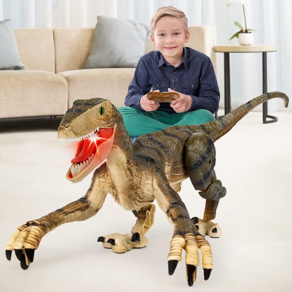 VELOCIRAPTOR ULTRA REALISTA - Dinosaurio a control remoto que camina y expulsa vapor 🦖🔥