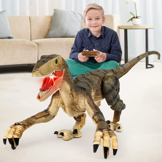 VELOCIRAPTOR ULTRA REALISTA - Dinosaurio a control remoto que camina y expulsa vapor 🦖🔥