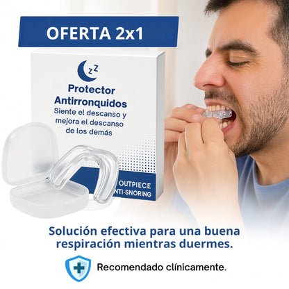 PROTECTOR BUCAL PROMO 2x1 - No más ronquidos, bruxismo o apnea - Descanso completo 💤