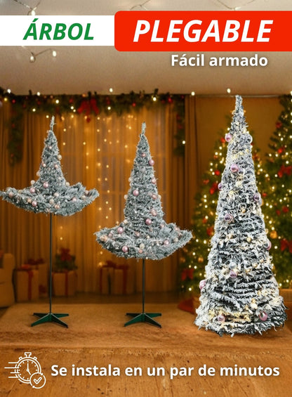 ÁRBOL NAVIDEÑO PLEGABLE - Hermosa decoración muy fácil de armar 🎄