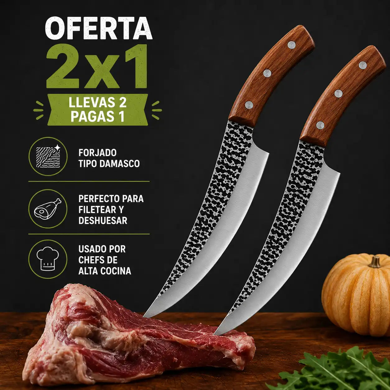 CUCHILLO PROFESIONAL ARTESANAL 2x1 | Arte que trabaja. Filo que permanece.