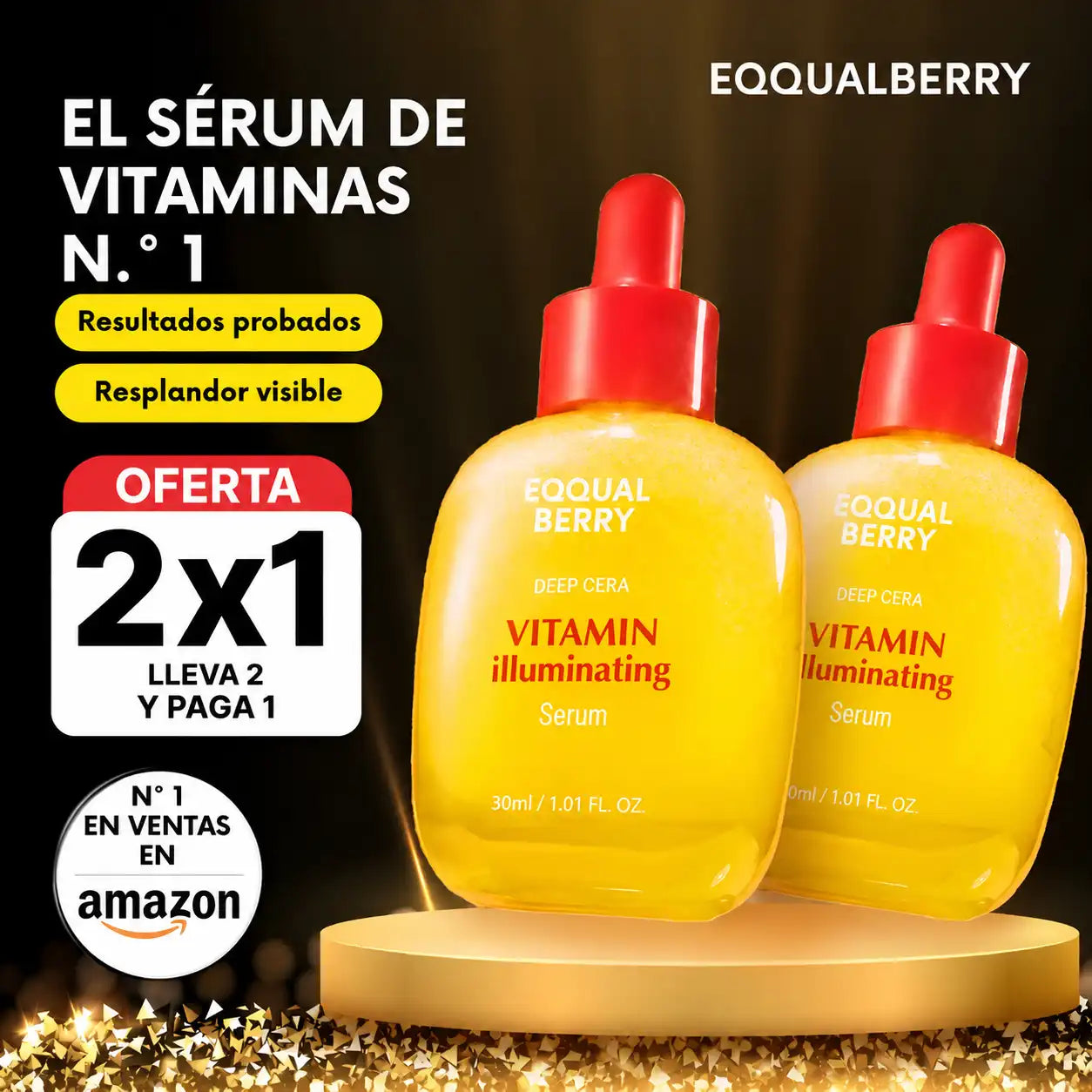 EQQUALBERRY® 2x1 | Sérum iluminador con vitaminas que ilumina tu piel ✨