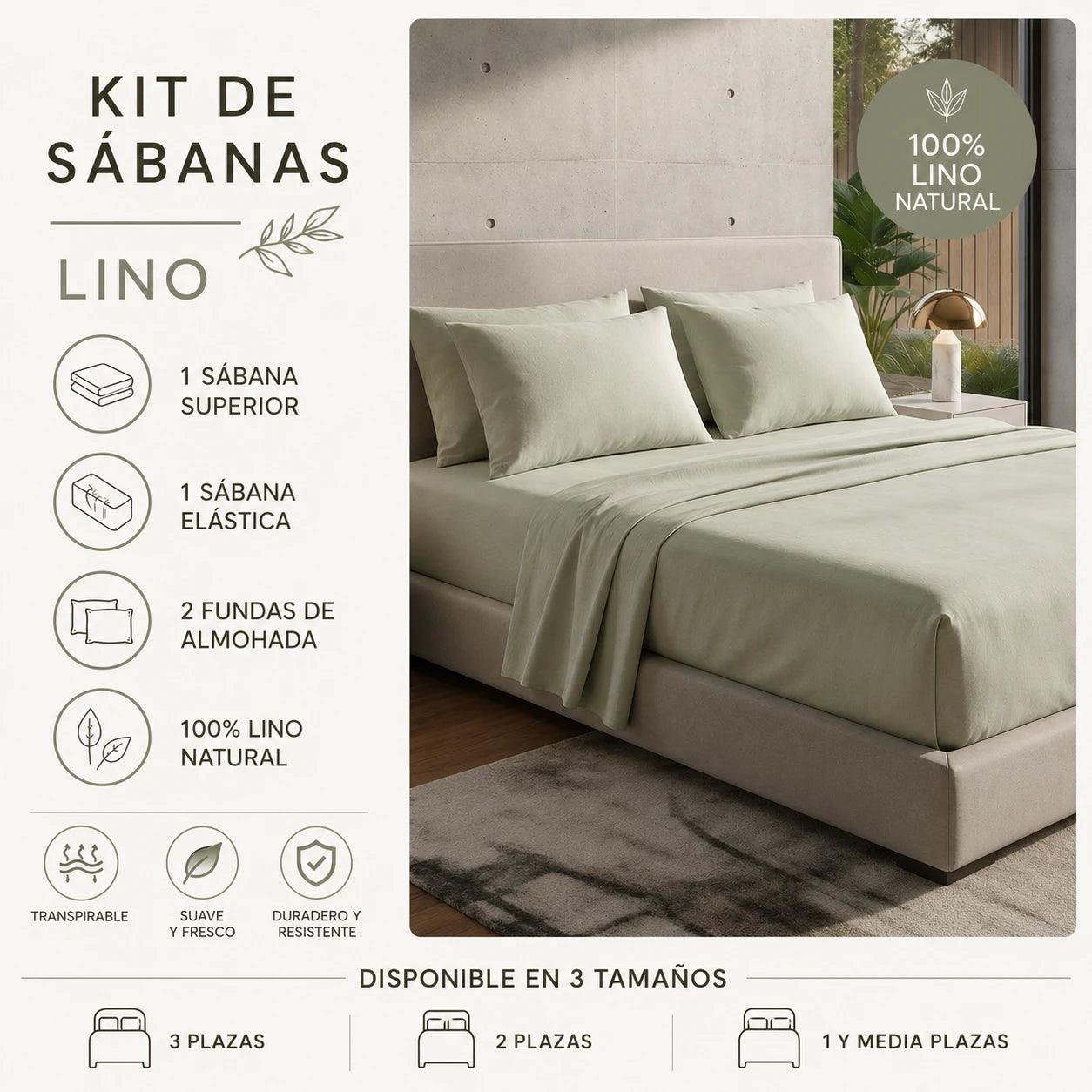 KIT SABANAS DE LINO | Tejido ancestral que mejora el descanso y la salud 💤