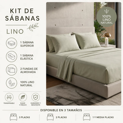 KIT SABANAS DE LINO | Tejido ancestral que mejora el descanso y la salud 💤