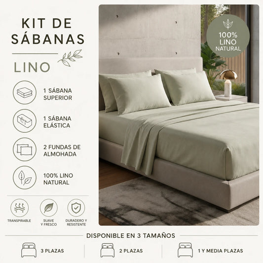 KIT SABANAS DE LINO | Tejido ancestral que mejora el descanso y la salud 💤