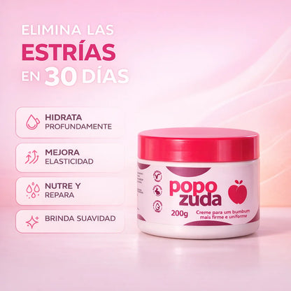 POPOZUDA® | Crema corporal reafirmante, mejora visiblemente la firmeza, textura y apariencia de glúteos, muslos y caderas ✨