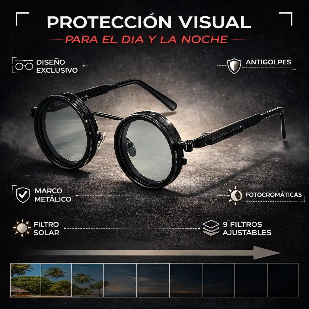 GAFAS DE SOL CON 9 AJUSTES DE LENTE DIFERENTES - Calidad de visión ultra HD 👁️‍🗨️