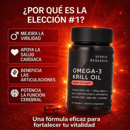ACEITE DE KRILL ANTÁRTICO® - Apoya tu circulación y bienestar con aceites de alta absorción 🦐
