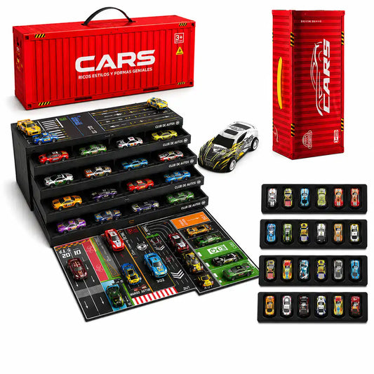 CAR SET 48 MINI AUTOS Y CONTENEDOR 🏎️🔥