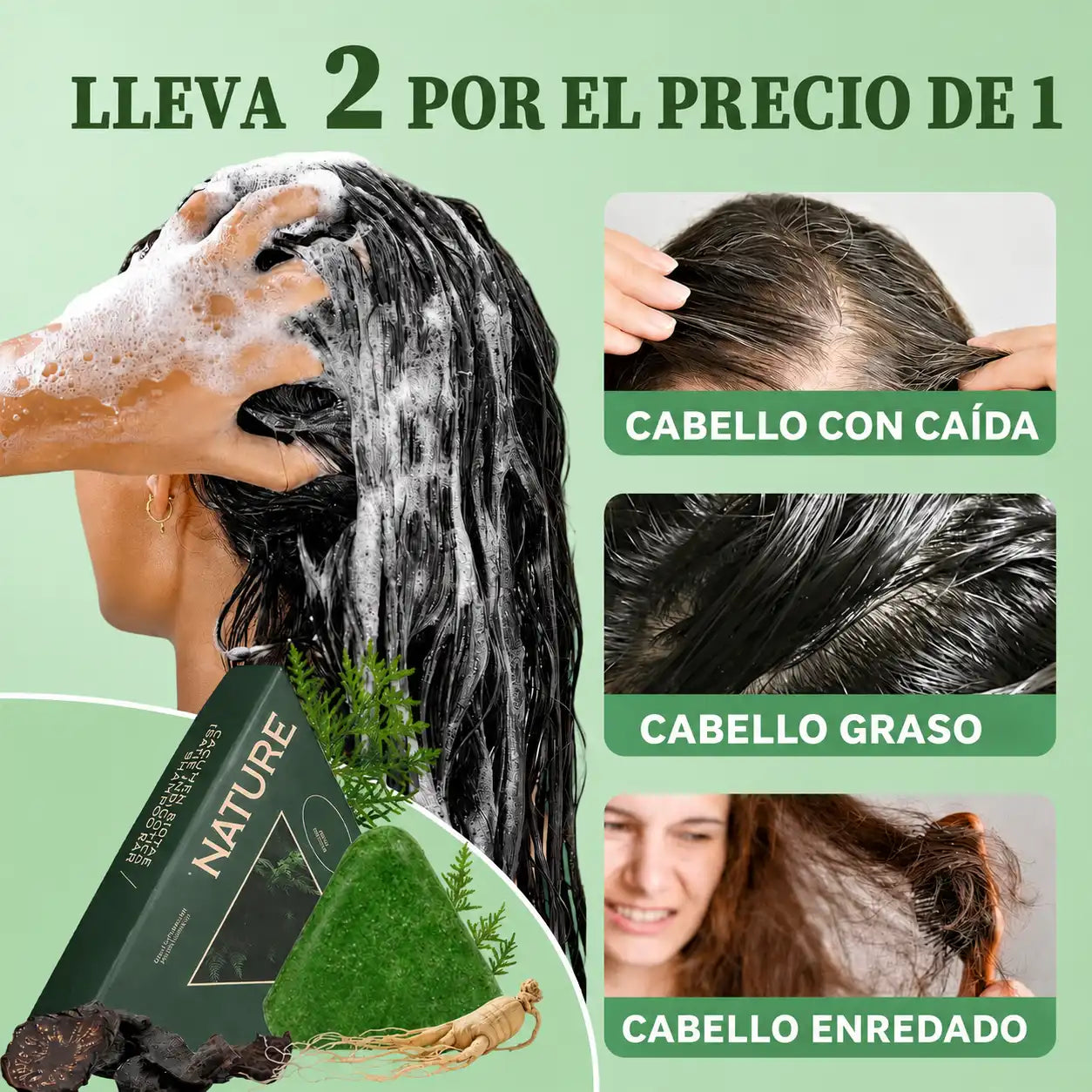 Triangle Shampoo™ 2x1 | Detiene la caída, promueve el crecimiento y la salud del cabello 🌿