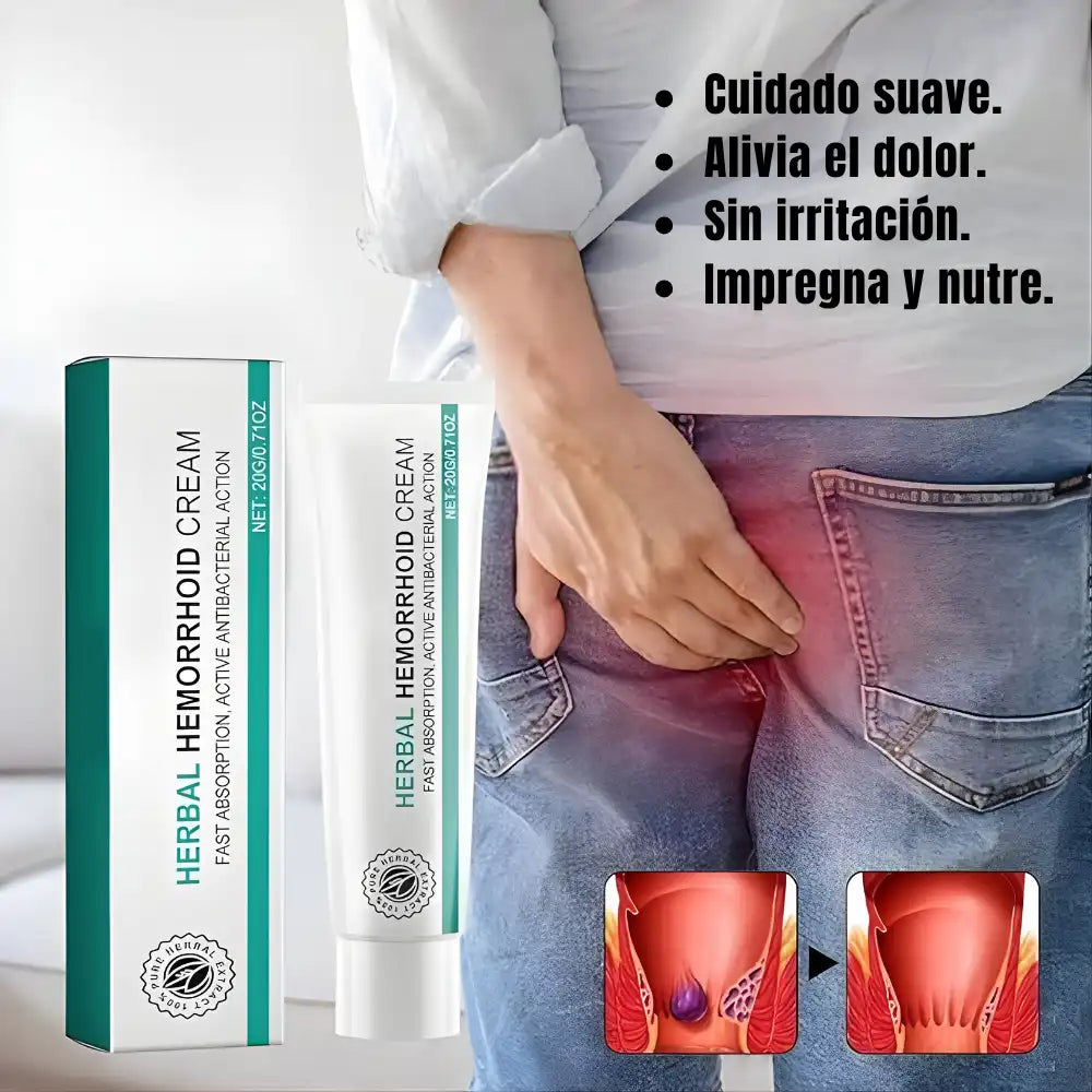 HERBAL HEMORROID® | Crema para aliviar eficazmente las hemorroides 🍃