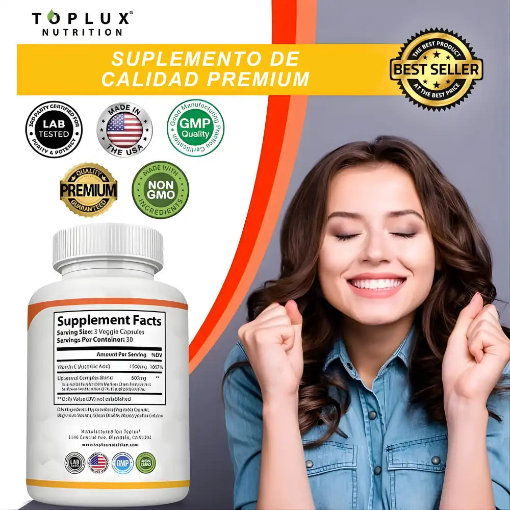 TOPLUX® 2x1 | VITAMINA C - Aumenta tus defensas y mejora la circulación 🍊