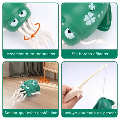 PULPO BAILARÍN MÁGICO - Juguete interactivo con luces, música y movimiento inteligente 👶🏻💡