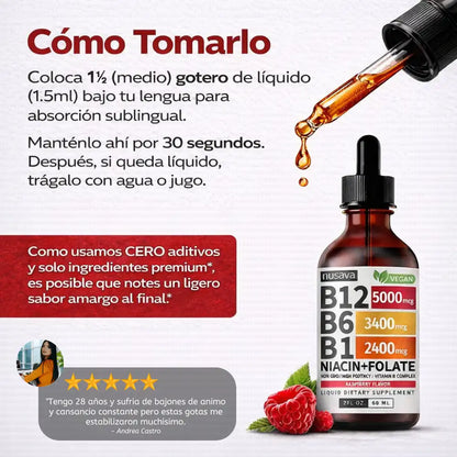 COMPLEX® | Vitamina B12 (5 en 1) energía, apoyo cerebral y cardíaco 💪🏻💥