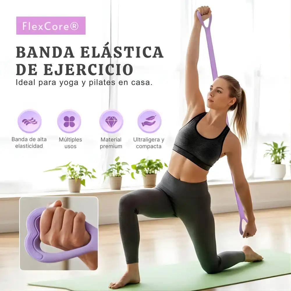 FlexCore® | Banda elástica de ejercicio: Estira, tonifica y mejora la postura 💪🏻