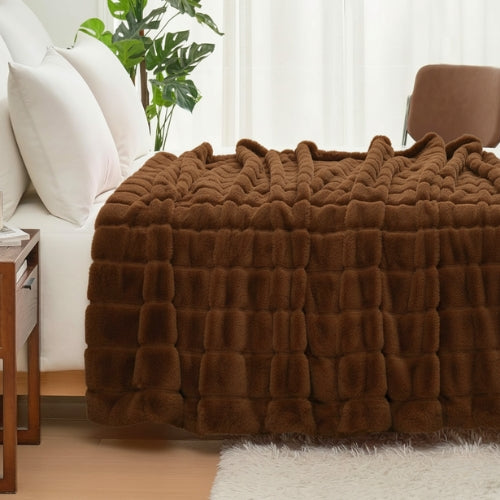COLCHA QUEEN PIEL DE CONEJO - Paga 1 y lleva 2 colchas ultra suaves