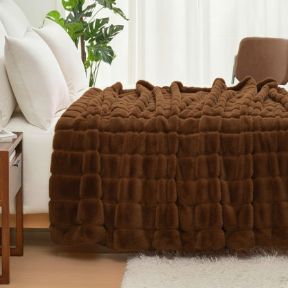 COLCHA QUEEN PIEL DE CONEJO - Paga 1 y lleva 2 colchas ultra suaves