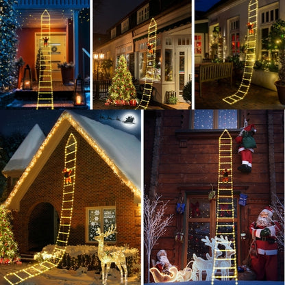 ESCALERA NAVIDEÑA LED DE 1 METRO + PAPÁ NOEL DE 30CM