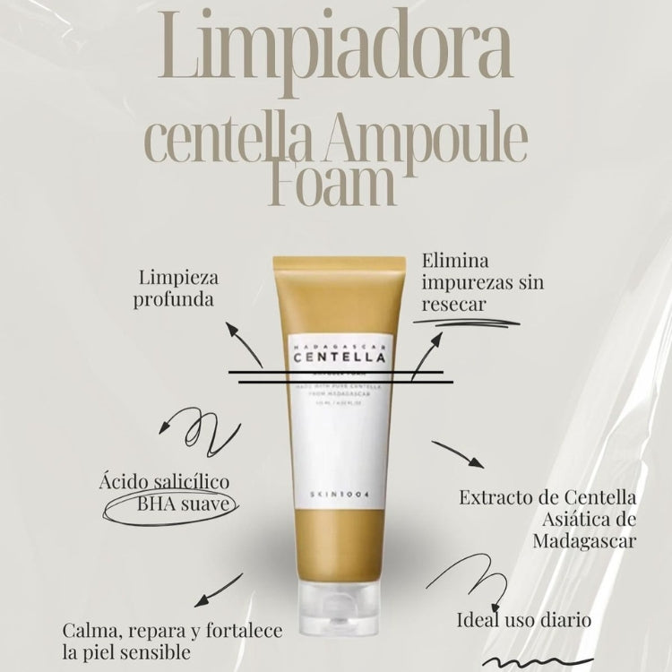 CENTELLA DE MADAGASCAR SKIN 1004 - Limpiador facial espumoso ✨